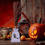 Maxbell Halloween Burlap Gift Bags with Drawstring for Wedding Birthday Thanksgiving Style C