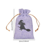 Maxbell Halloween Burlap Gift Bags with Drawstring for Wedding Birthday Thanksgiving Style C