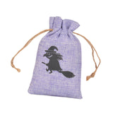 Maxbell Halloween Burlap Gift Bags with Drawstring for Wedding Birthday Thanksgiving Style C