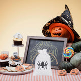 Maxbell Halloween Burlap Gift Bags with Drawstring for Wedding Birthday Thanksgiving Style D