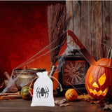 Maxbell Halloween Burlap Gift Bags with Drawstring for Wedding Birthday Thanksgiving Style D