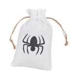 Maxbell Halloween Burlap Gift Bags with Drawstring for Wedding Birthday Thanksgiving Style D