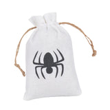 Maxbell Halloween Burlap Gift Bags with Drawstring for Wedding Birthday Thanksgiving Style D