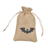 Maxbell Halloween Burlap Gift Bags with Drawstring for Wedding Birthday Thanksgiving Style E
