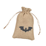 Maxbell Halloween Burlap Gift Bags with Drawstring for Wedding Birthday Thanksgiving Style E