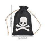 Maxbell Halloween Burlap Gift Bags with Drawstring for Wedding Birthday Thanksgiving Style F