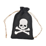 Maxbell Halloween Burlap Gift Bags with Drawstring for Wedding Birthday Thanksgiving Style F