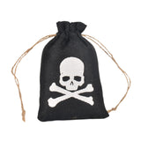 Maxbell Halloween Burlap Gift Bags with Drawstring for Wedding Birthday Thanksgiving Style F