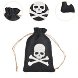 Maxbell Halloween Burlap Gift Bags with Drawstring for Wedding Birthday Thanksgiving Style F