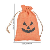 Maxbell Halloween Burlap Gift Bags with Drawstring for Wedding Birthday Thanksgiving Style G