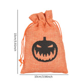 Maxbell Halloween Burlap Gift Bags with Drawstring for Wedding Birthday Thanksgiving Style H
