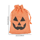 Maxbell Halloween Burlap Gift Bags with Drawstring for Wedding Birthday Thanksgiving Style I