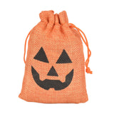 Maxbell Halloween Burlap Gift Bags with Drawstring for Wedding Birthday Thanksgiving Style I