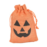 Maxbell Halloween Burlap Gift Bags with Drawstring for Wedding Birthday Thanksgiving Style I