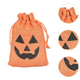 Maxbell Halloween Burlap Gift Bags with Drawstring for Wedding Birthday Thanksgiving Style I