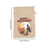 Maxbell Halloween Burlap Gift Bags with Drawstring for Wedding Birthday Thanksgiving Style J