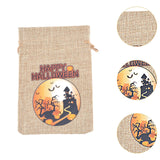 Maxbell Halloween Burlap Gift Bags with Drawstring for Wedding Birthday Thanksgiving Style J