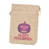Maxbell Halloween Burlap Gift Bags with Drawstring for Wedding Birthday Thanksgiving Style K