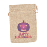 Maxbell Halloween Burlap Gift Bags with Drawstring for Wedding Birthday Thanksgiving Style K