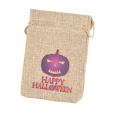 Maxbell Halloween Burlap Gift Bags with Drawstring for Wedding Birthday Thanksgiving Style K