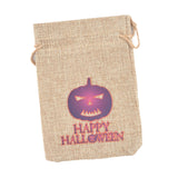 Maxbell Halloween Burlap Gift Bags with Drawstring for Wedding Birthday Thanksgiving Style K
