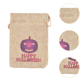 Maxbell Halloween Burlap Gift Bags with Drawstring for Wedding Birthday Thanksgiving Style K