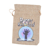 Maxbell Halloween Burlap Gift Bags with Drawstring for Wedding Birthday Thanksgiving Style L