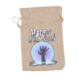 Maxbell Halloween Burlap Gift Bags with Drawstring for Wedding Birthday Thanksgiving Style L