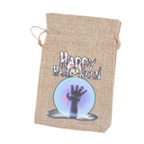 Maxbell Halloween Burlap Gift Bags with Drawstring for Wedding Birthday Thanksgiving Style L