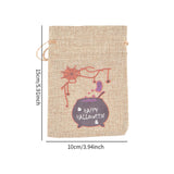 Maxbell Halloween Burlap Gift Bags with Drawstring for Wedding Birthday Thanksgiving Style M