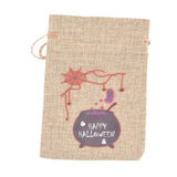 Maxbell Halloween Burlap Gift Bags with Drawstring for Wedding Birthday Thanksgiving Style M