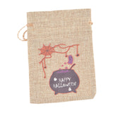 Maxbell Halloween Burlap Gift Bags with Drawstring for Wedding Birthday Thanksgiving Style M