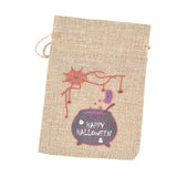 Maxbell Halloween Burlap Gift Bags with Drawstring for Wedding Birthday Thanksgiving Style M