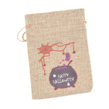 Maxbell Halloween Burlap Gift Bags with Drawstring for Wedding Birthday Thanksgiving Style M