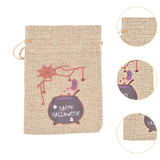 Maxbell Halloween Burlap Gift Bags with Drawstring for Wedding Birthday Thanksgiving Style M