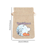 Maxbell Halloween Burlap Gift Bags with Drawstring for Wedding Birthday Thanksgiving Style N