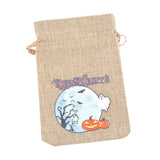 Maxbell Halloween Burlap Gift Bags with Drawstring for Wedding Birthday Thanksgiving Style N