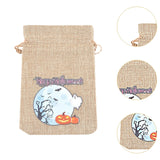 Maxbell Halloween Burlap Gift Bags with Drawstring for Wedding Birthday Thanksgiving Style N