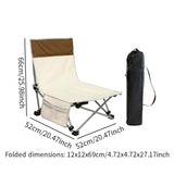 Maxbell Folding Chair Lounger with Carrying Bag Camp Chair for Traveling Lawn Office Beige