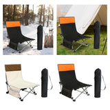 Maxbell Folding Chair Lounger with Carrying Bag Camp Chair for Traveling Lawn Office Beige