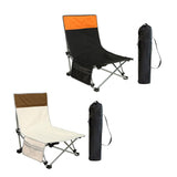 Maxbell Folding Chair Lounger with Carrying Bag Camp Chair for Traveling Lawn Office Beige