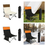 Maxbell Folding Chair Lounger with Carrying Bag Camp Chair for Traveling Lawn Office Beige