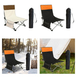 Maxbell Folding Chair Lounger with Carrying Bag Camp Chair for Traveling Lawn Office Beige