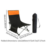 Maxbell Folding Chair Lounger with Carrying Bag Camp Chair for Traveling Lawn Office Black