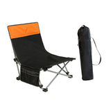 Maxbell Folding Chair Lounger with Carrying Bag Camp Chair for Traveling Lawn Office Black