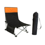 Maxbell Folding Chair Lounger with Carrying Bag Camp Chair for Traveling Lawn Office Black