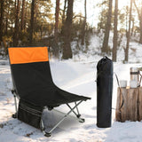 Maxbell Folding Chair Lounger with Carrying Bag Camp Chair for Traveling Lawn Office Black