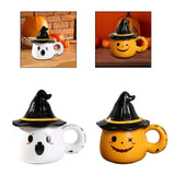 Maxbell Coffee Mug Decoration Tabletop Ornament Ceramic Mug for Tea Coffee Fall Gift White