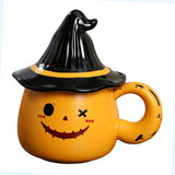 Maxbell Coffee Mug Decoration Tabletop Ornament Ceramic Mug for Tea Coffee Fall Gift Orange