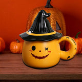 Maxbell Coffee Mug Decoration Tabletop Ornament Ceramic Mug for Tea Coffee Fall Gift Orange